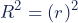 \begin{equation*}R^2=(r)^2\end{equation*}